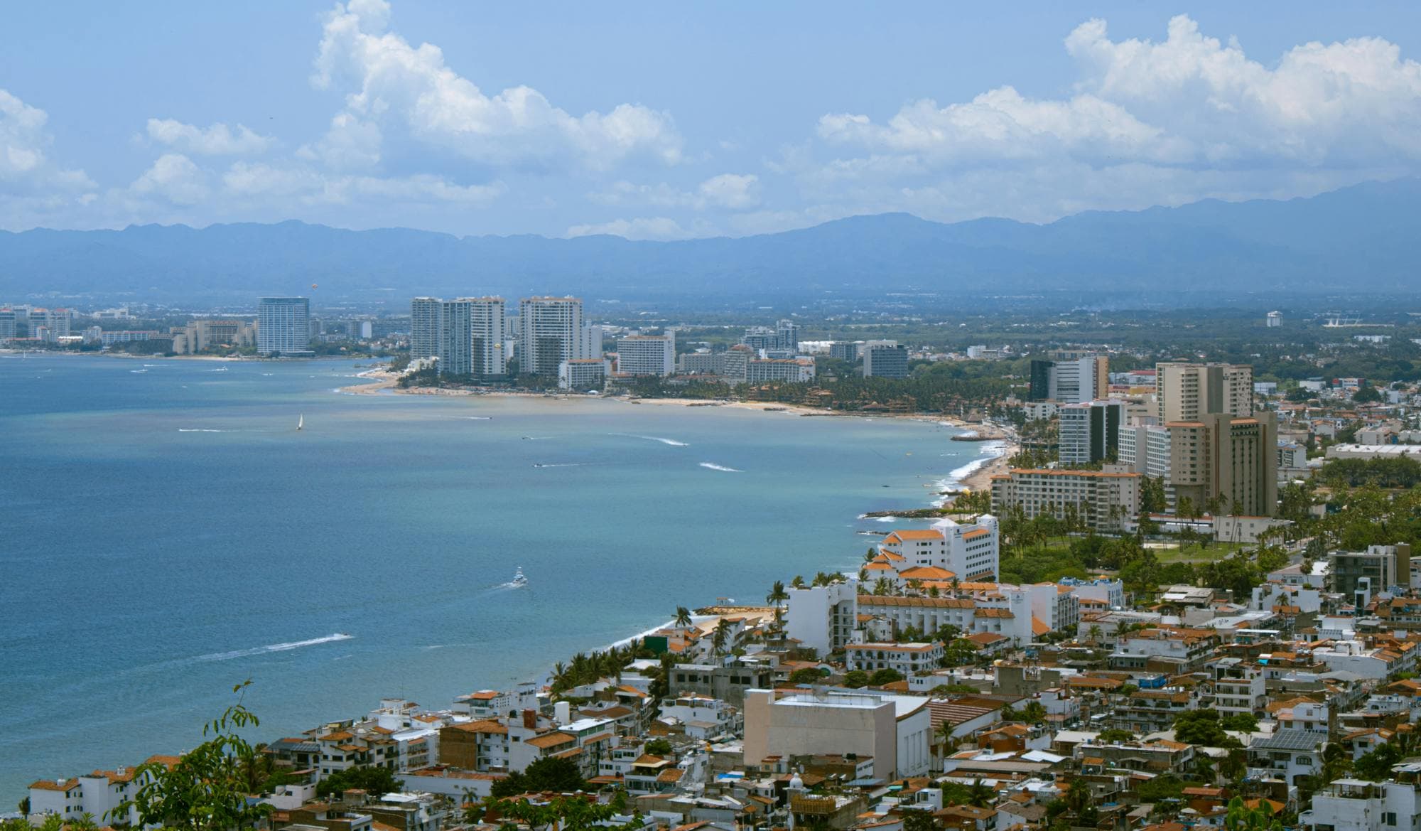 A panoramic view of Puerto Vallarta's coastline and city